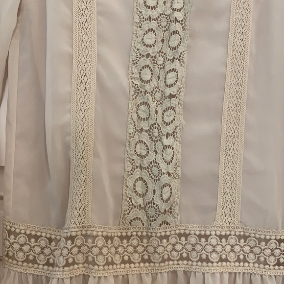 🌟HP🌟 Altar’d State Crochet Detail Drop Waist Dress in Cream - Picture 7 of 17